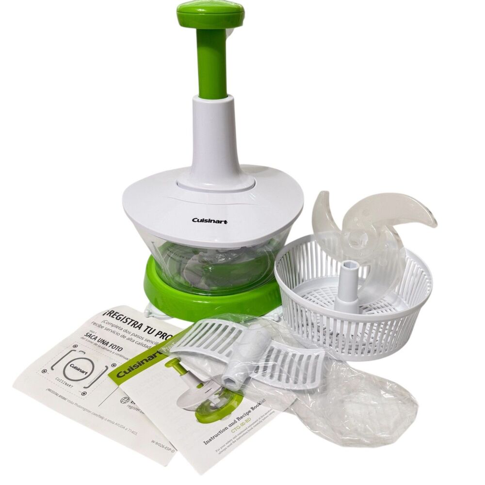 Cuisinart PrepExpress Plus Set CTG-00-RD Manual Food Processor in Green NEW